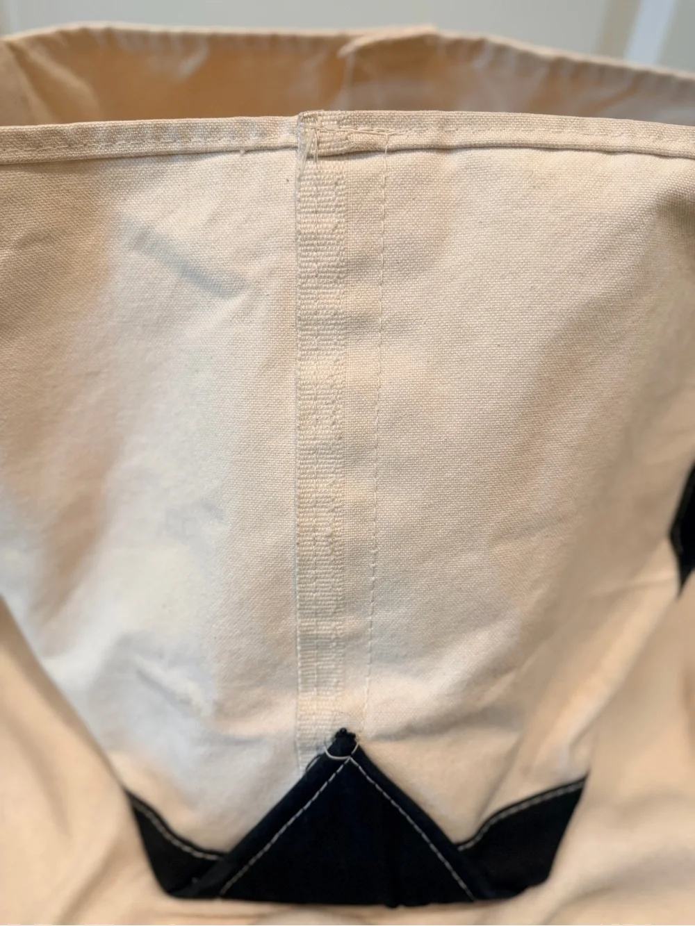 Vintage 90s L.L. Bean Boat and Tote Canvas Large Navy Blue Open Top Monogram